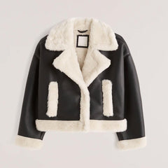 Women's Aviator B3 Sheepskin Shearling Riding Leather Jacket