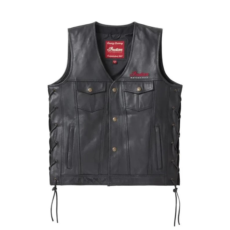 Biker vest Indian Motorcycle 1901 Edition Black