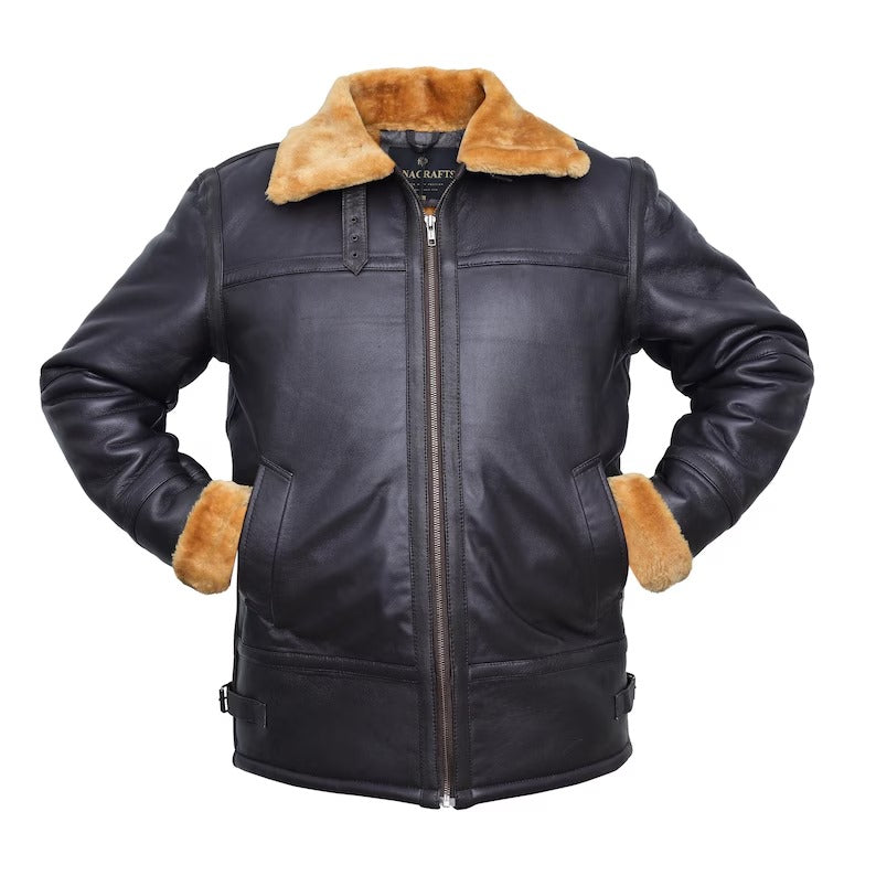 Men's Leather Winter PAF B3 Aviator Edition Jacket