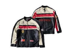 Ferrari Premium Racing Moto Leather Jacket