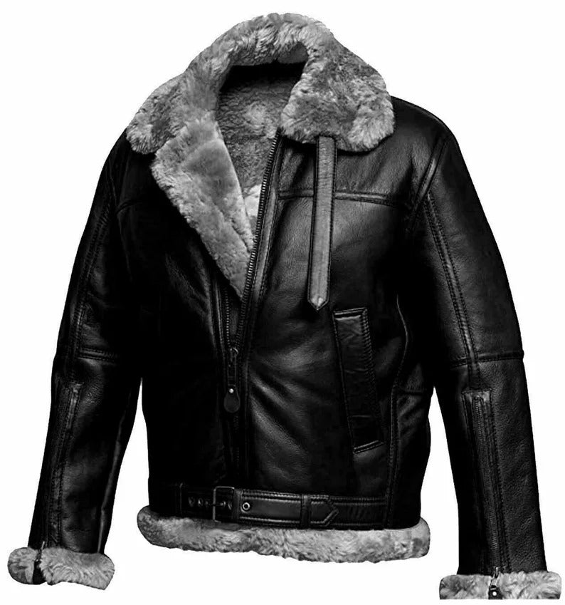 Men's Leather Winter PAF B3 Aviator Edition Jacket