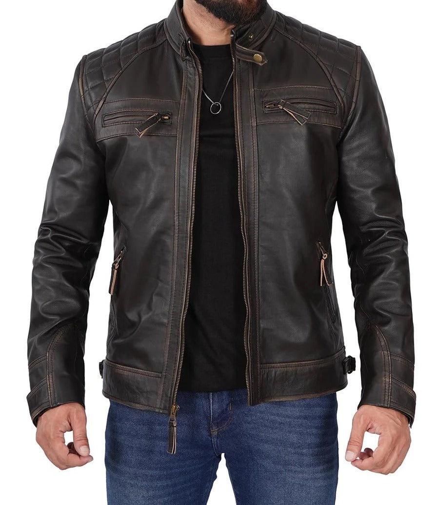 Pure Leather Cowhide Jacket/Coat For Men's