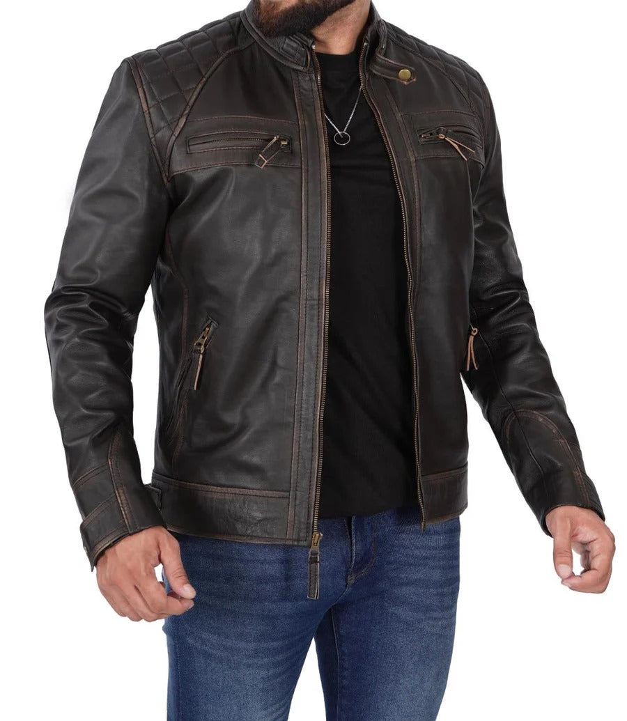 Pure Leather Cowhide Jacket/Coat For Men's