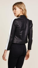 Women's Michel Black Racer Leather Jackets